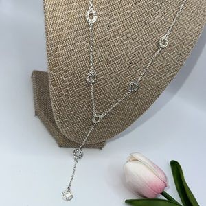 Avon Rhinestone Lariat Necklace.